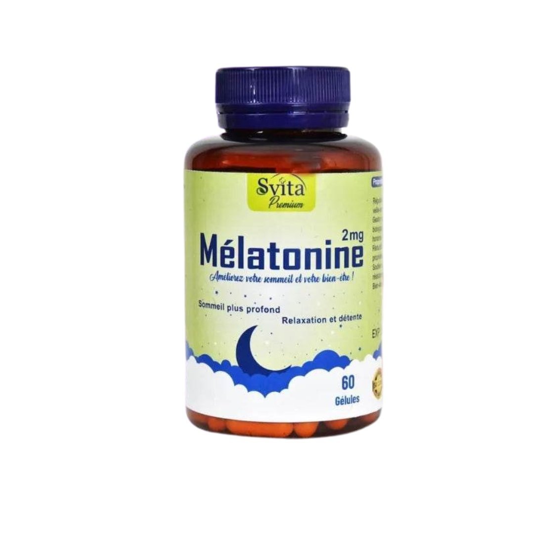 SVITA-Premium-Melatonine-2mg-60-Gelules.jpg SVITA Premium Melatonine 2mg 60 Gelules – Image 1