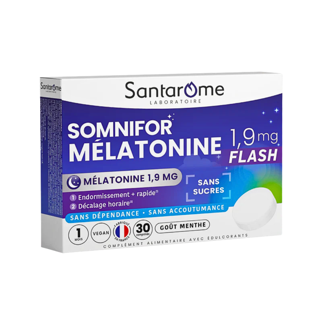 Santarome-Somnifor-Melatonine-30cps.png Santarome Somnifor Melatonine 30 Capsules – Image 1