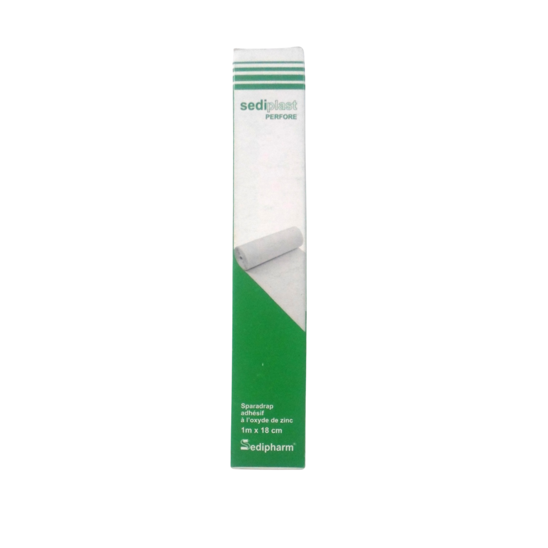Sediplast-sparadrap-perfore-Blanc-1m18cm-1.png Sediplast Sparadrap Perfore Blanc 1m x 18cm – Image 1