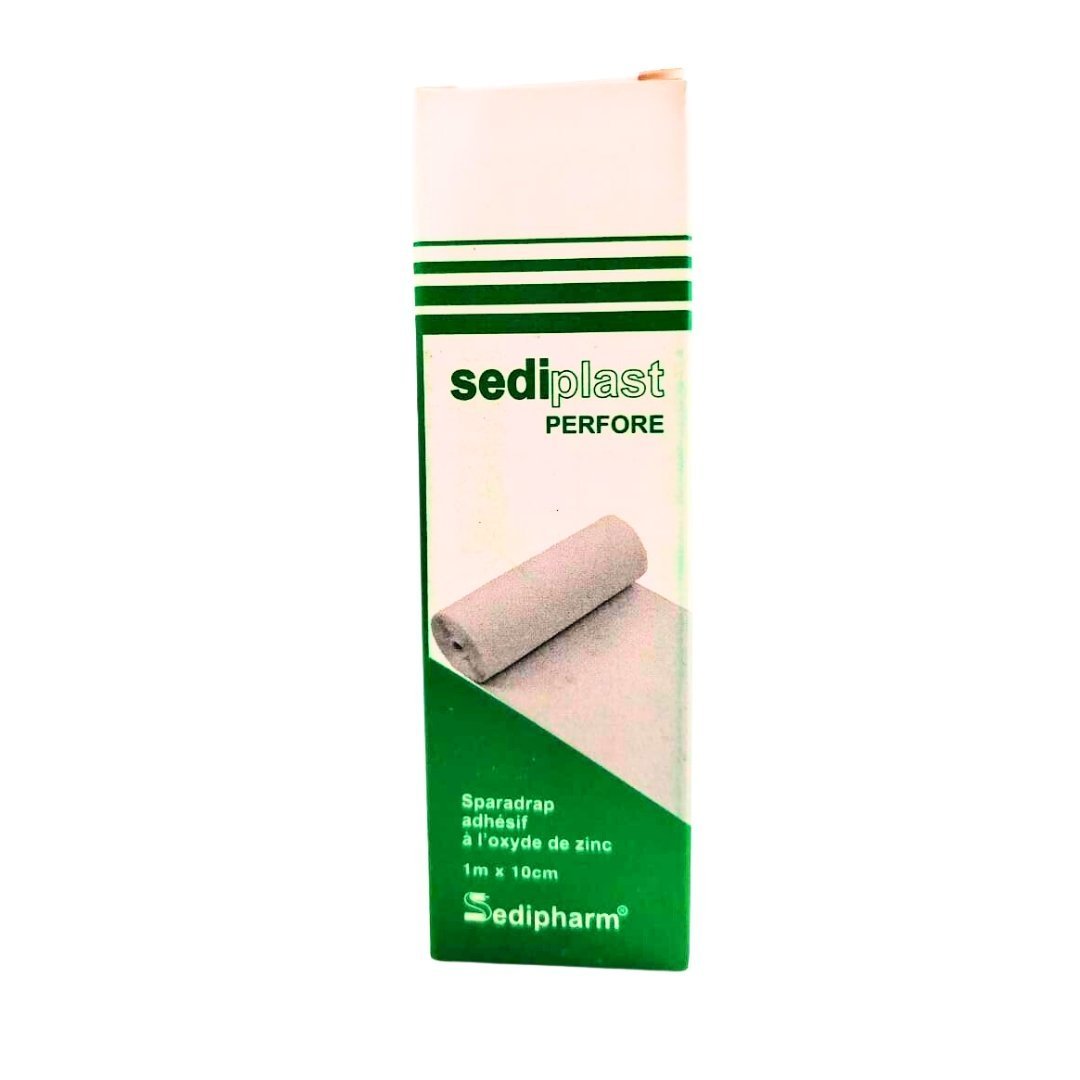 Sediplast-sparadrap-perfore-blanc-1m10cm-1.jpg Sediplast Sparadrap Perfore Blanc 1m x 10cm – Image 1