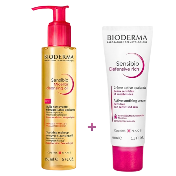 Bioderma Sensibio Huile Micellaire 150ml+Sensibio Defensive Rich 40ml Duo Pack