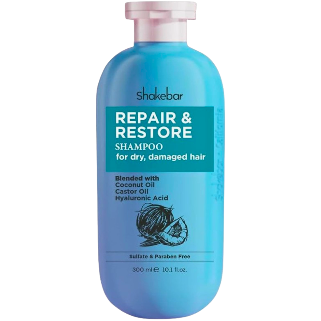 Shakebar-RepairRestore-Hair-Shampoo-300ml.png Shakebar Repair & Restore Hair Shampoo 300ml – Image 1