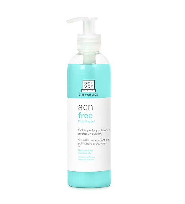 Soivre-Acn-Free-Gel-Nettoyant-Purifiant-250ml.png Soivre Acn Free Gel Nettoyant Purifiant 250ml – Image 1