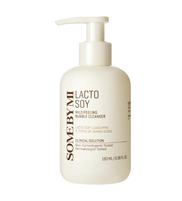 Some-bymi-lacto-soy-clinical-solution-180ml-1.jpg Some By Mi Lacto Soy Mild Peeling Bubble Cleanser – Image 1
