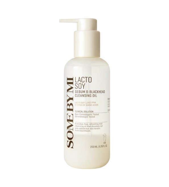 Some-bymi-lacto-soy-sebumblackhead-cleansing-oil-200ml-1.jpg Some By Mi Macto Soy Sebum&Blackhead Cleansing Oil 200ml – Image 1