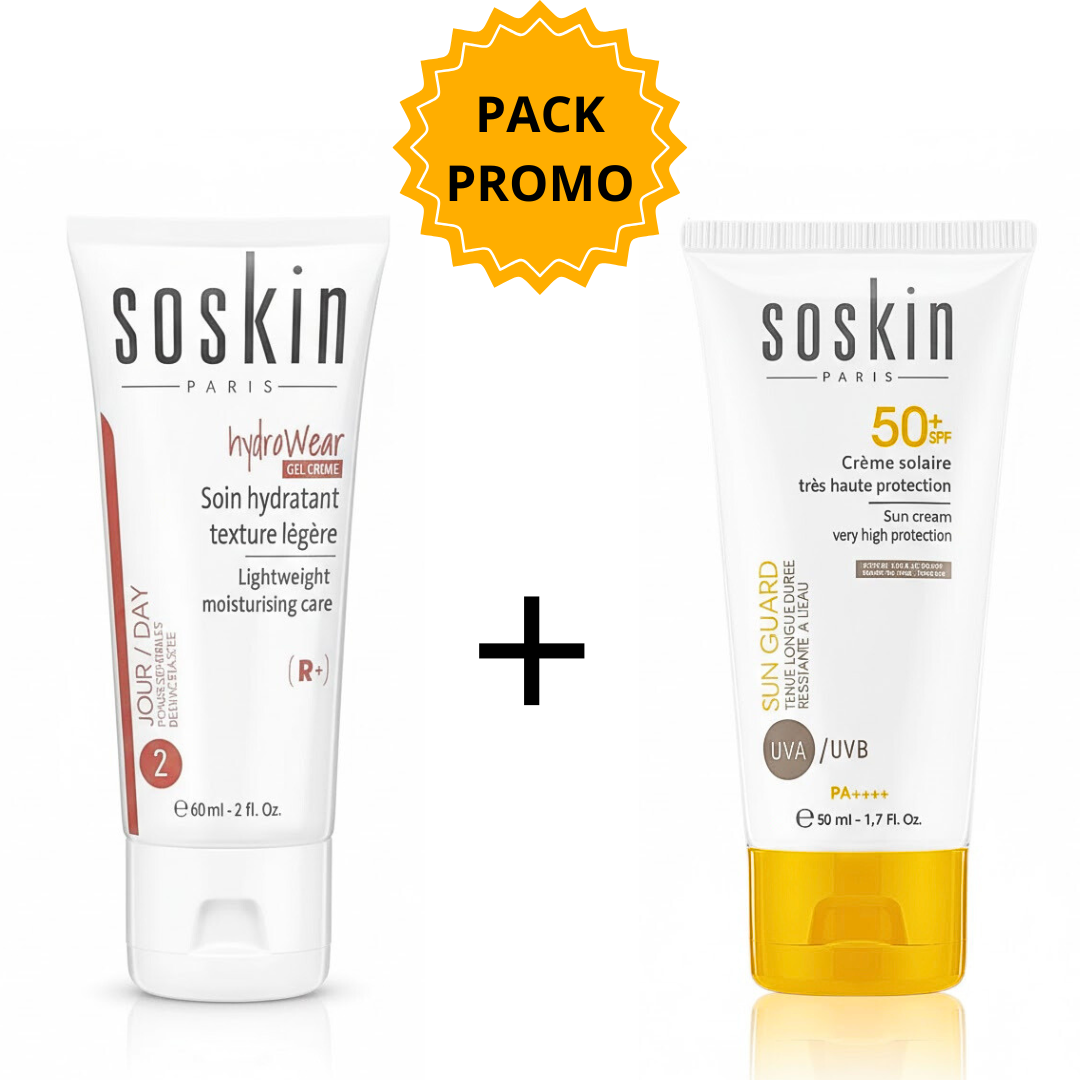 Soskin-Creme-Invisible-spf50-50mlHydrawear-Gel-Creme-Legere-60ml.png Soskin Creme Invisible Spf50+ 50ml+Hydrawear Gel Creme Legere 60ml – Image 1