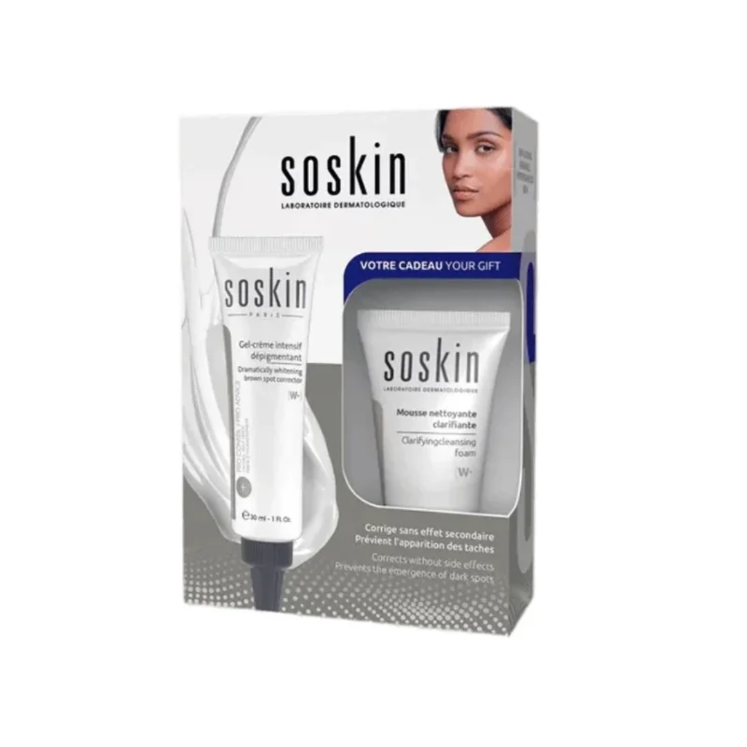 Soskin-Gel-Creme-Intensif-Depigmentant-30mlMousse-NetT-30ml-Pack.png Soskin Gel-Creme Intensif Depigmentant 30ml+Mousse NetT 30ml Pack – Image 1