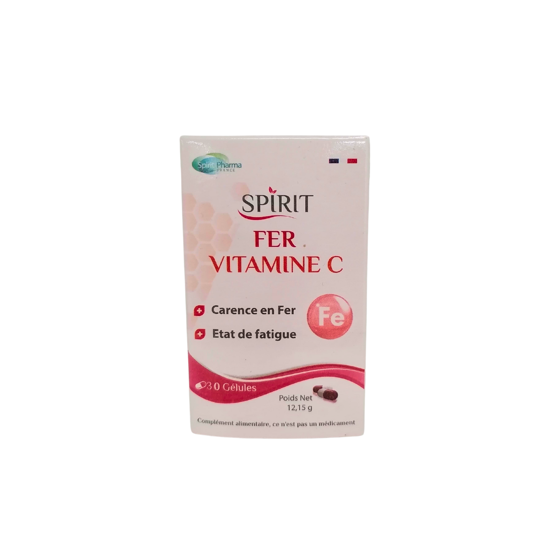 Spirit-Fer-vitamine-C-30-gelules-1.png Spirit Fer & vitamine C 30 Gelules – Image 1