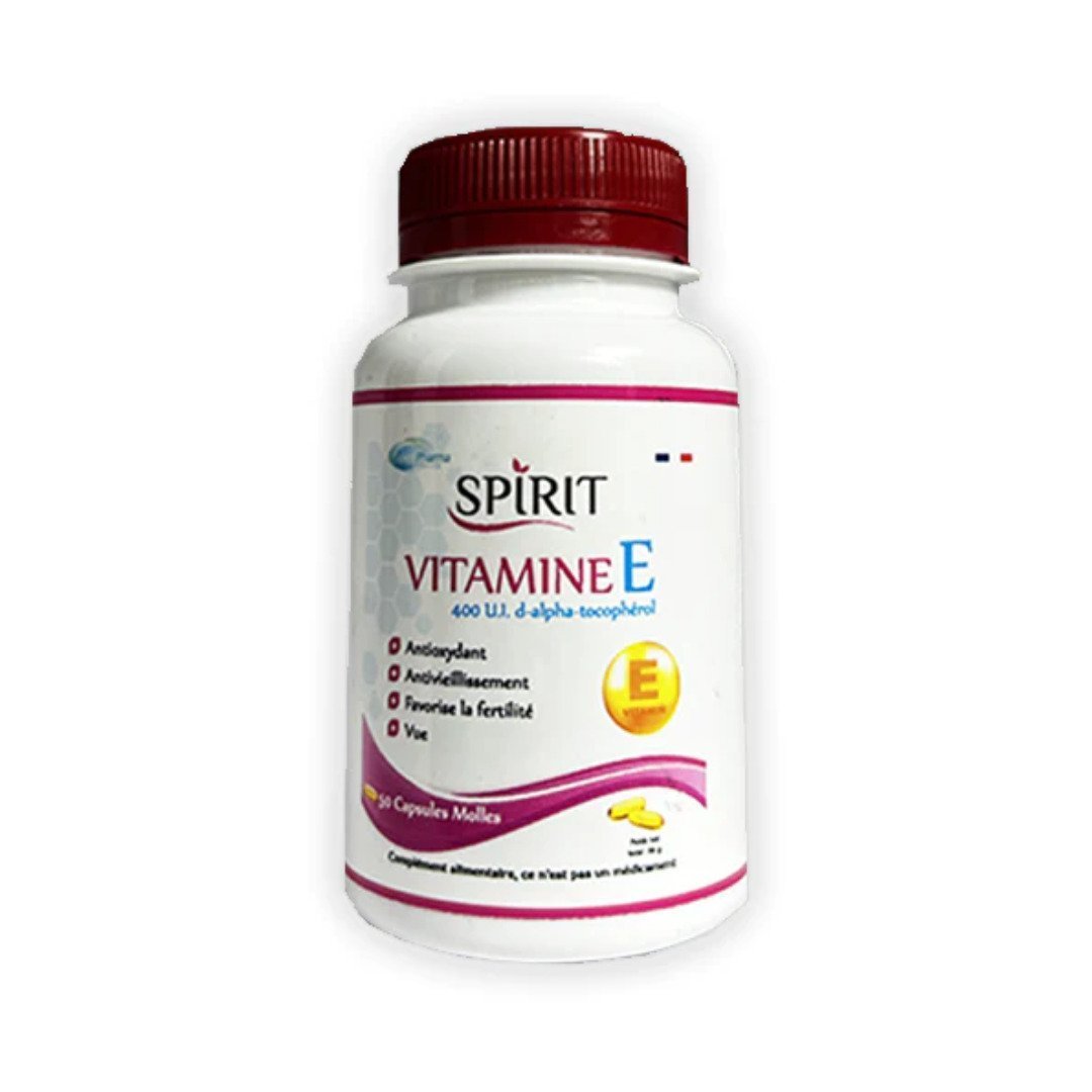 Spirit-Vitamine-E-50-capsules.jpg Spirit Vitamine E 50 Capsules – Image 1