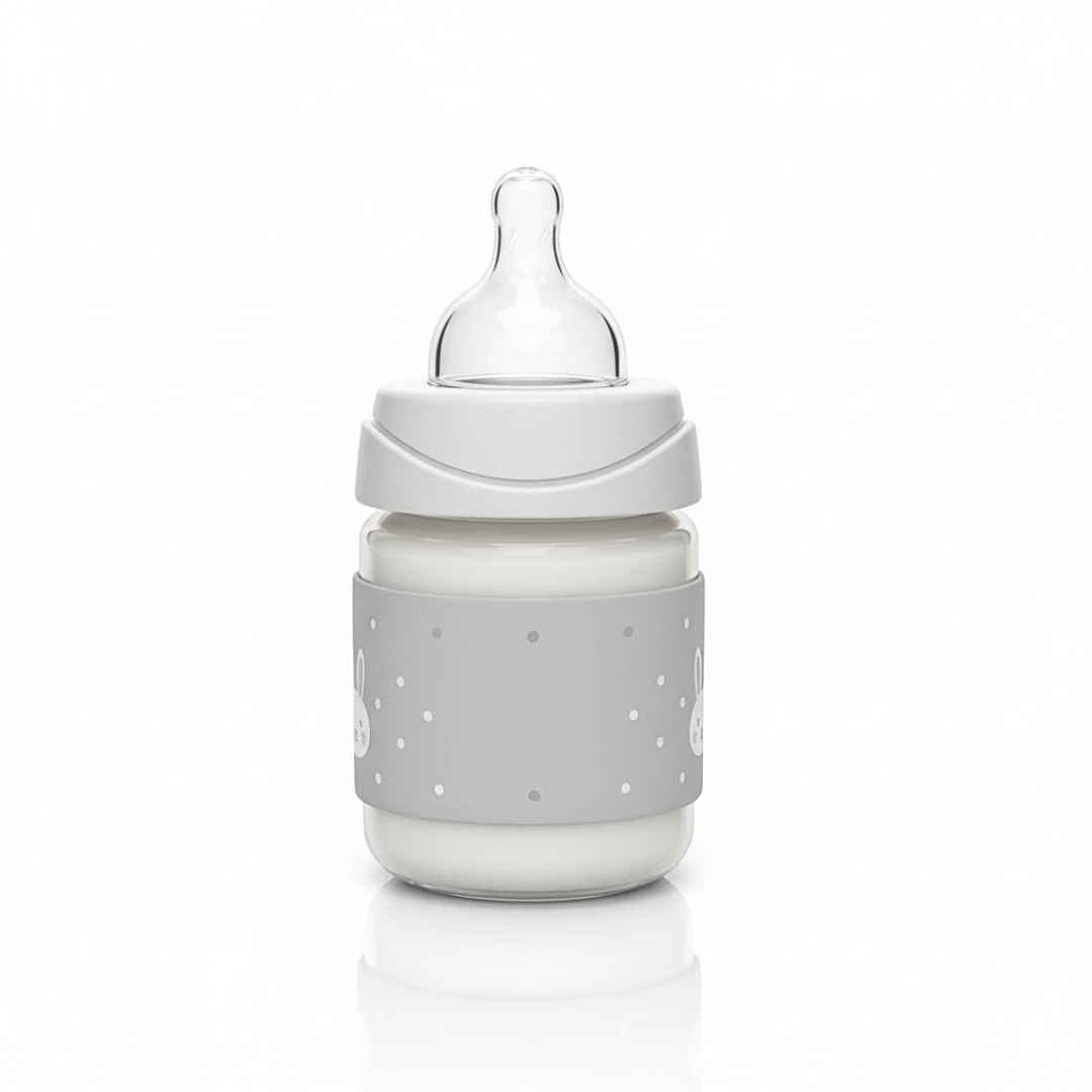Suavinex-Bib-Rabbit-Avec-Tetine-Ronde-Debit-Lent-0M-Gris-150ml.png Suavinex Biberon Rabbit Avec Tetine Ronde Debit Lent +0M Gris 150ml – Image 1