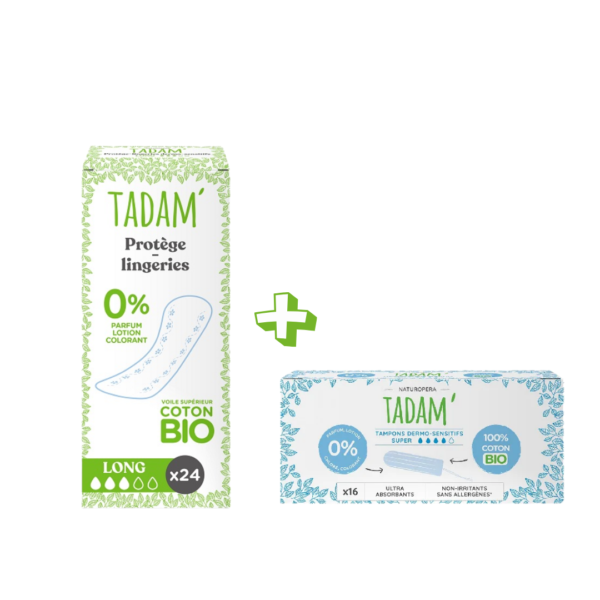 Tadam Tampons Super 16 Pieces +Protege Long 24 Pieces