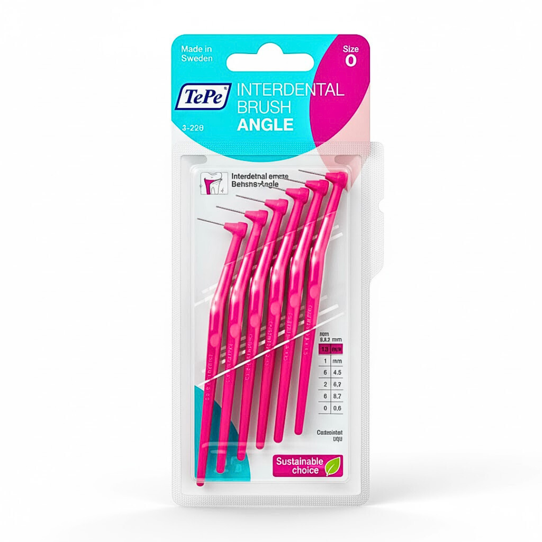 Tepe-Idb-Angle-Rose-0.4mm-Taille-0-6pcs.png Tepe Interdental Brush Angle Rose 0.4mm Taille 0 -6 Pieces – Image 1