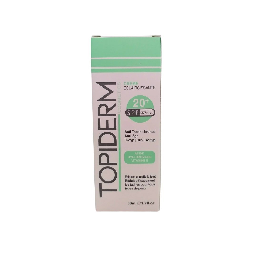 Topiderm-Creme-de-nuit-eclaircissante-spf20-50ml-1.jpg Topiderm Creme de Nuit Eclaircissante spf20+ 50ml – Image 1