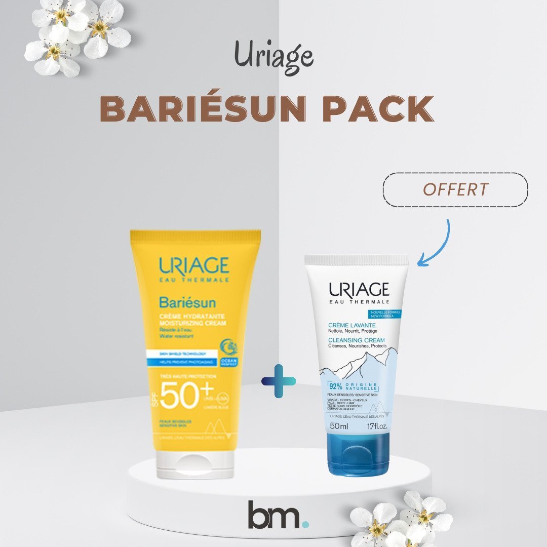 URIAGE-PACK-4.jpg Uriage Bariesun Ecran Creme Spf50+ + Creme Lavante 50ml OFFERT – Image 1
