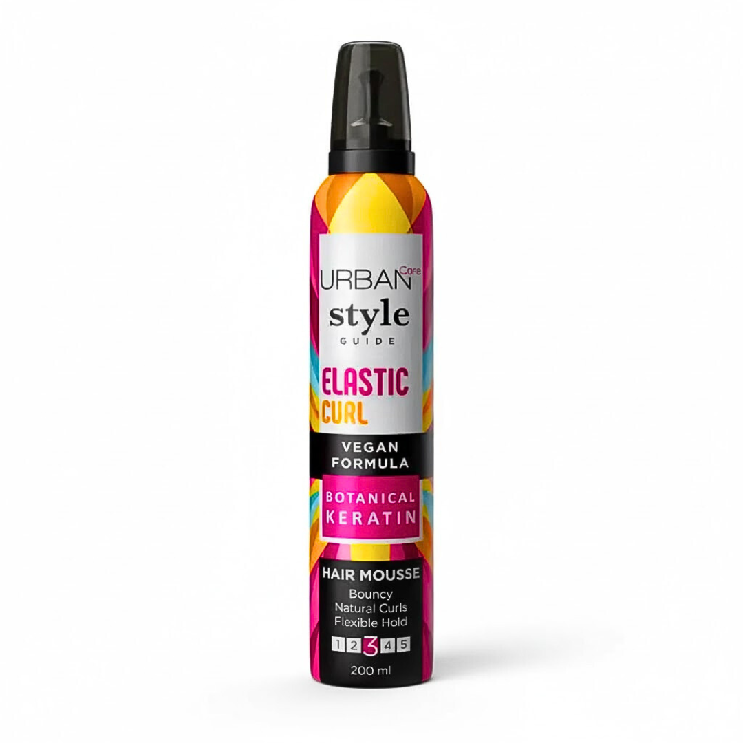 Urban-Style-Guide-Elastic-Curl-Hair-Mousse-200ml.png Urban Care Style Guide Elastic Curl Hair Mousse 200ml – Image 1