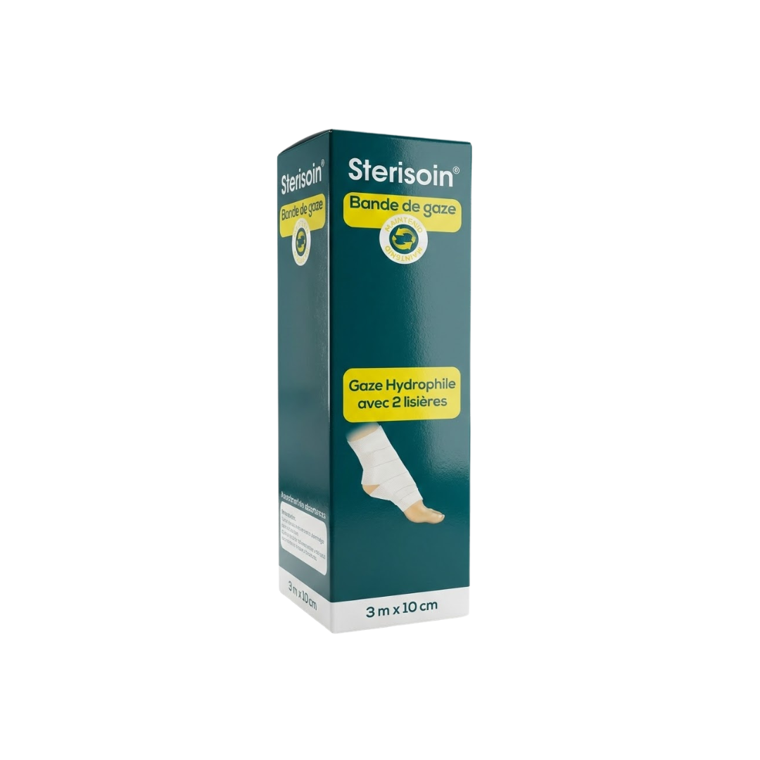 Urgo-Sterisoin-Bande-De-Gaze-3m-x-10cm.png Urgo Sterisoin Bande De Gaze 3m x 10cm – Image 1