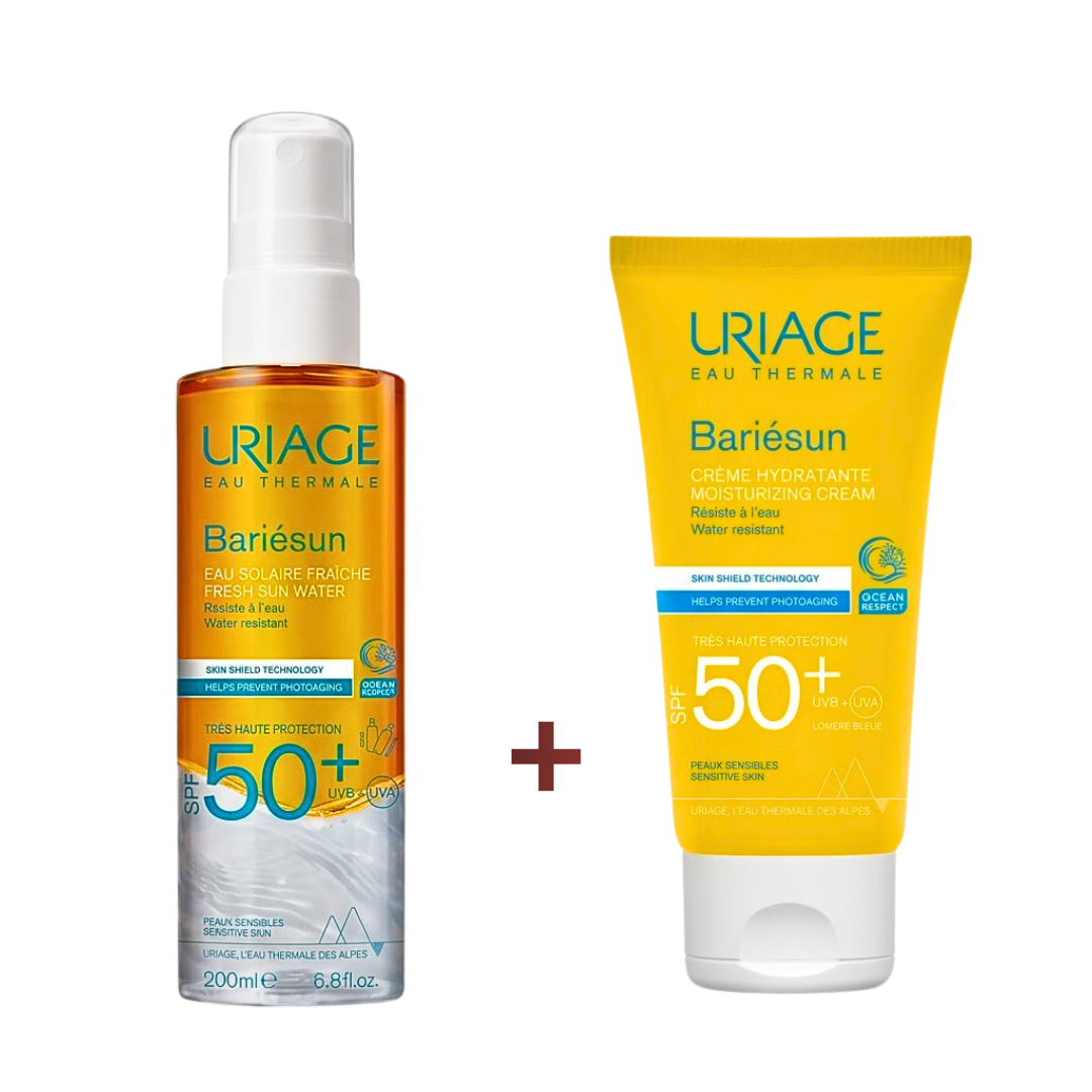 Uriage-Bariesun-Ecran-Spf50-50mlBariesun-Eau-Solaire-Spf50-200ml.png Uriage Bariesun Ecran Spf50+ 50ml+Bariesun Eau Solaire Spf50+ 200ml Coffret – Image 1
