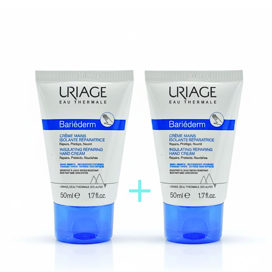 Uriage-bariederm-creme-mains-250ml-pack.png Uriage Bariederm Creme Mains 2x50ml Pack – Image 1