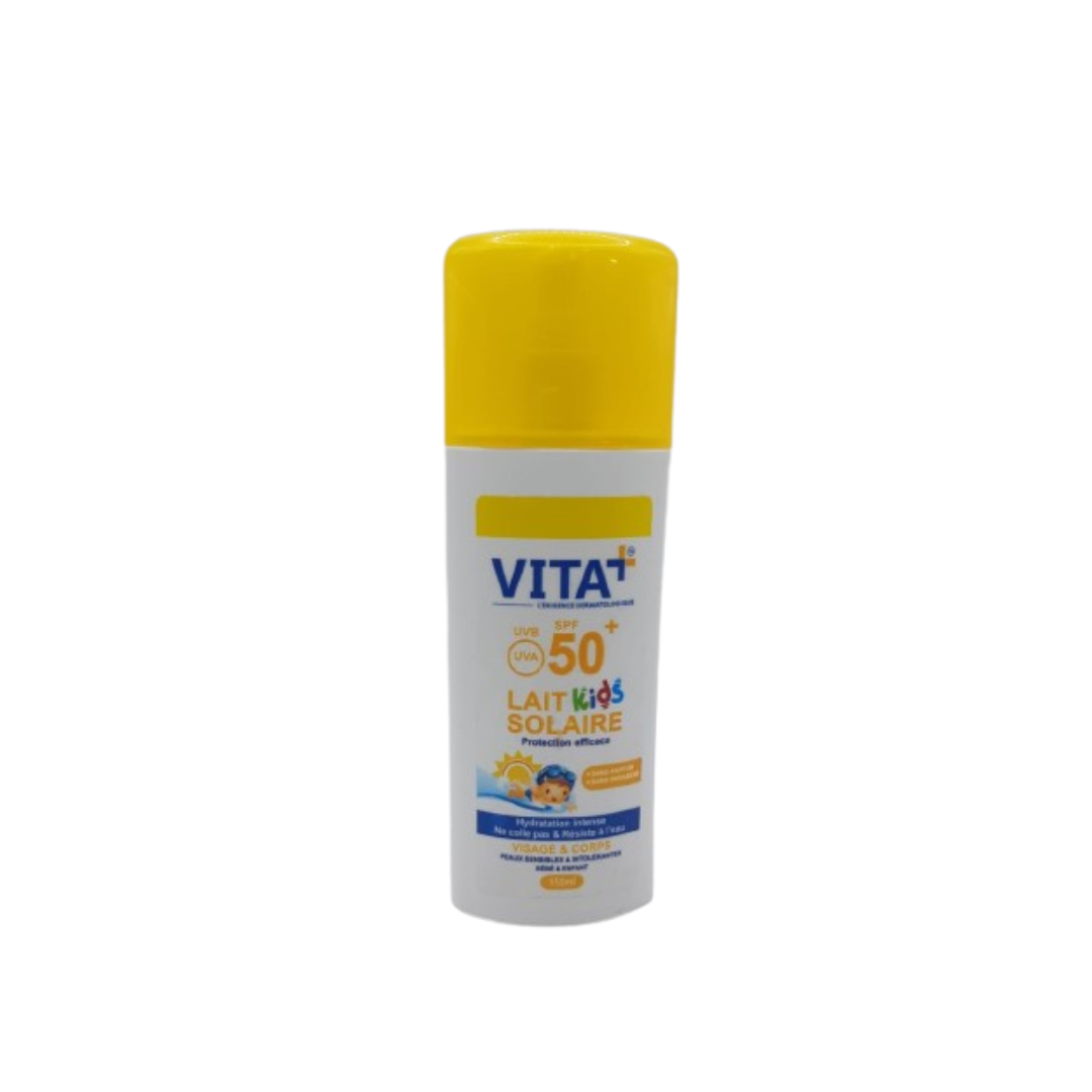 Vita-Lait-Kids-Solaire-spf50-150ml.png Vita+ Lait Kids Solaire Spf50+ 150ml – Image 1