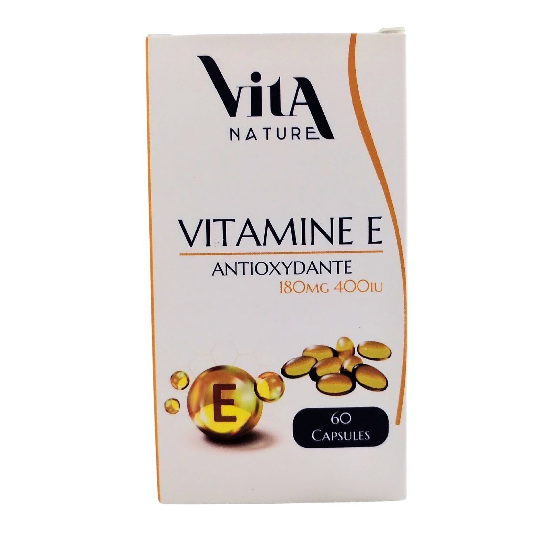 Vita-nature-vitamine-E-180mg-60capsules-1.jpg Vita Nature Vitamine E 180mg 60 Capsules – Image 1