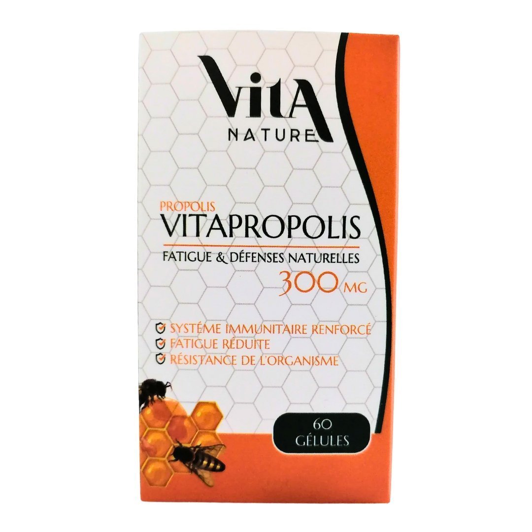 Vita-nature-vitapropolis-300mg-60gelules-1.jpg Vita Nature Vitapropolis 300mg 60 Gelules – Image 1