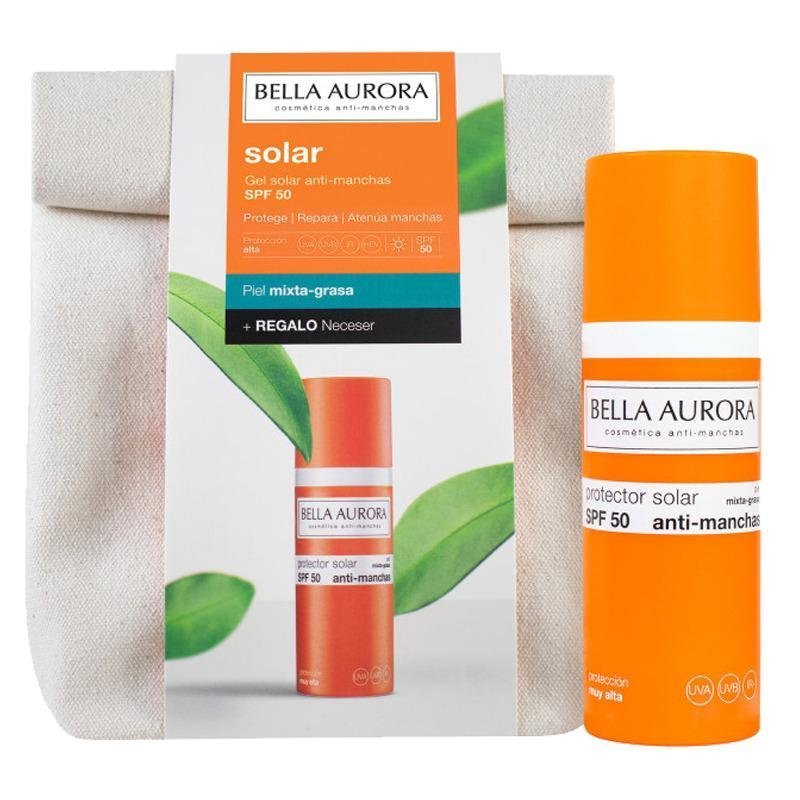WhatsApp-Image-2023-07-25-at-11.00.06-1.jpeg Bella aurora Gel Creme Solaire SPF 50+ Peaux mixte à grasses 50ml + Trousse – Image 1