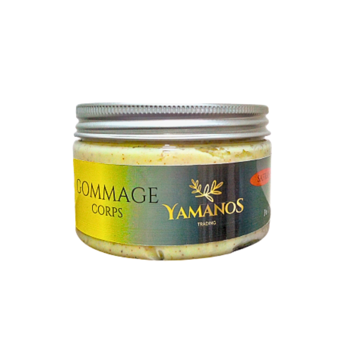 Yamanos-Gommage-Corps-Safran-250g.png Yamanos Gommage Corps Safran 250g – Image 1