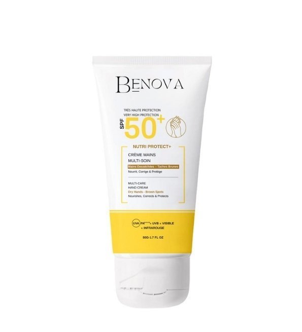 benova-nutri-protect-mains-spf50.jpg BENOVA Nutri Protect +Crème Mains Spf50 – Image 1