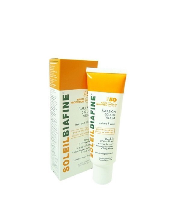 biafine-soleil-emulsion-visage-spf50-50ml-1-1.jpg SoleilBiafine Émulsion Solaire Visage FPS 50 50 ml – Image 1