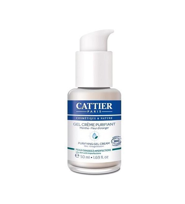 catgel-1.jpg Cattier Peau Grasse à Imperfections gel creme Purifiant Menthe 50ml – Image 1