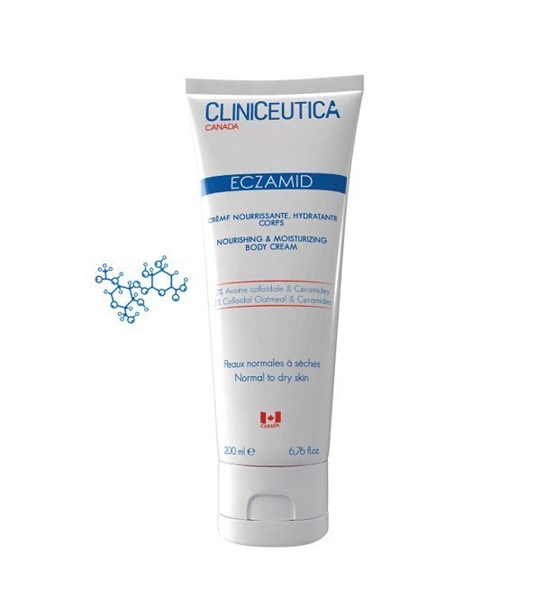 cliniceutica-Eczamid-200ml-beautymall-parapharmacie-maroc-1.jpg CLINICEUTICA ECZAMID CRÈME NOURRISSANTE HYDRATANTE CORPS 200ML – Image 1