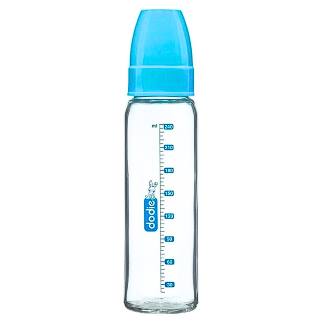 dodie-bib-verre-240ml-bleu.png Dodie Biberon Verre 240ml Bleu – Image 1