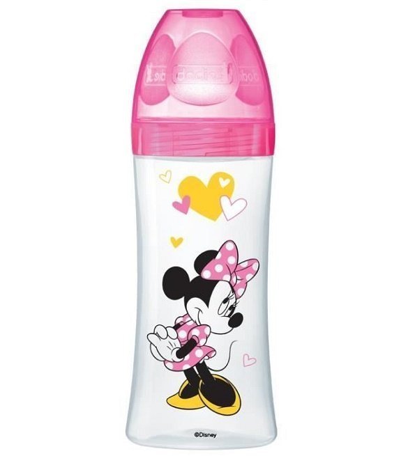 dodie-biberon-initiation-minnie-fushia-330ml-1.jpg Dodie Bib Initiation+ minnie Fushia 330ml +6mois – Image 1