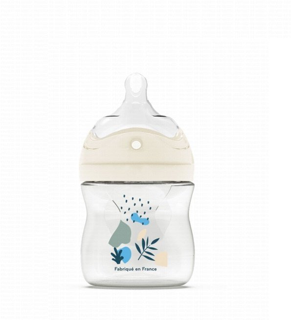 dodie-biberon-multi-perfore-tetine-debit1-bleu.jpg DODIE Biberon Multi Perfore Tetine Debit 1 Bleu 0-6mois 150ml – Image 1