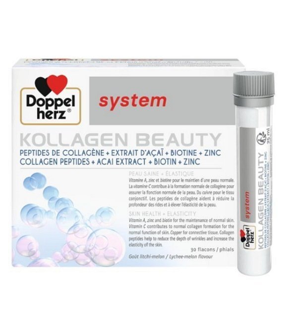 doppelherz-collagen-beauty-30-flacons.jpg Doppel Herz KOLLAGEN BEAUTY Boite de 30 Ampoules – Image 1