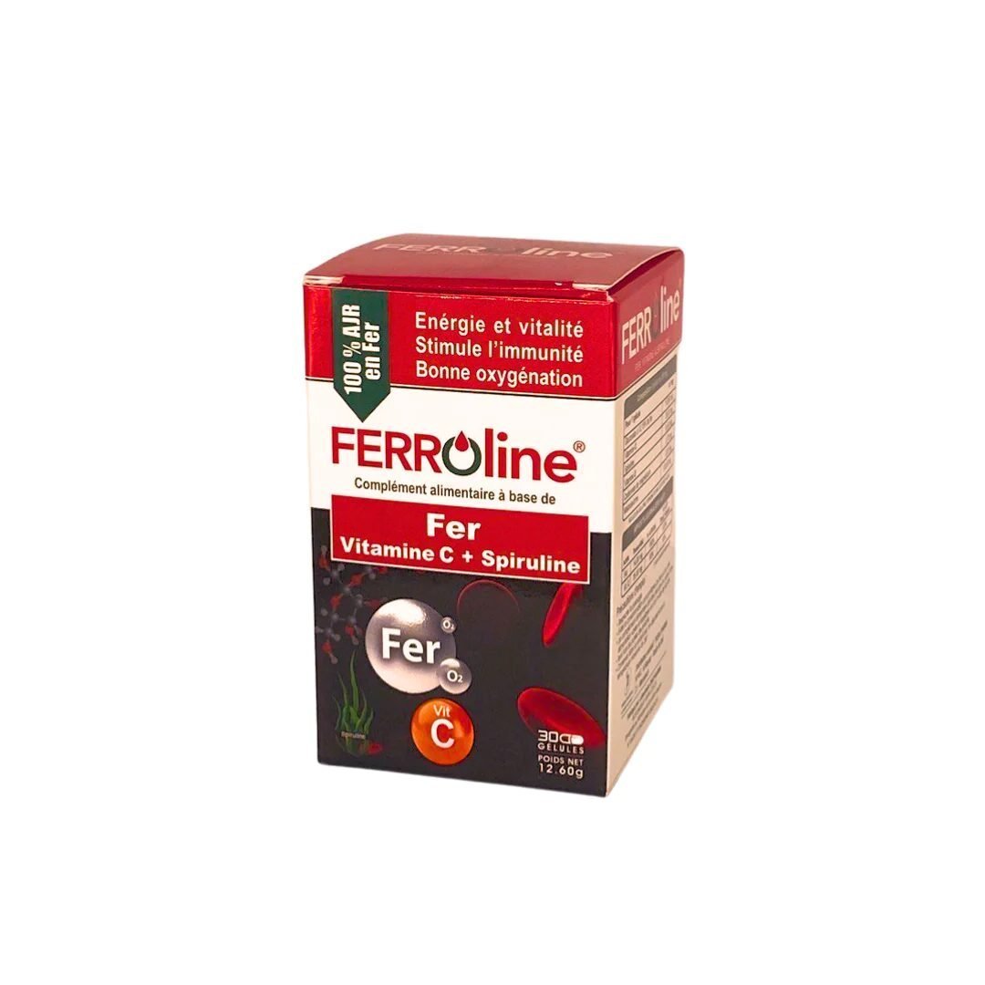 ferroline-fer-vitamine-C-spiruline-30gelules-1.jpg Ferroline Fer vitamine C & Spiruline 30gelules – Image 1