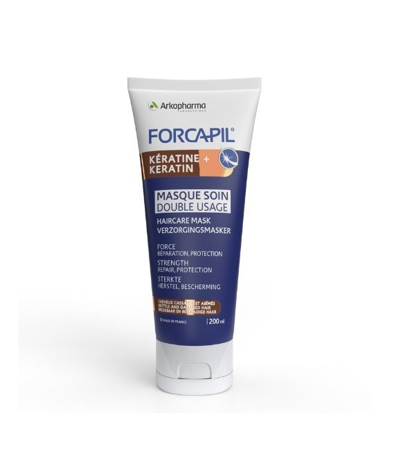 forcapil-masque-soin-double-usage.jpg Forcapil Kératine Masque Soin Double Usage 200ml – Image 1