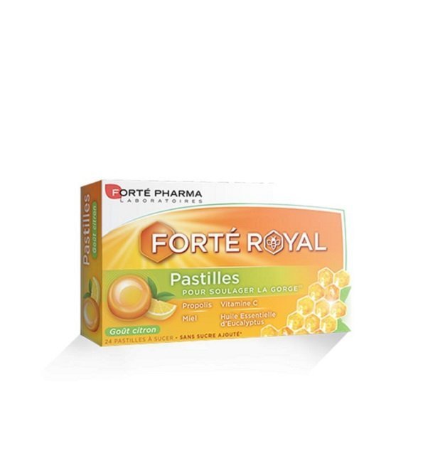 forte-pharma-royal-pastilles-citron-24unites.jpeg FORTÉ ROYAL PASTILLES GORGE 24 Unités – Image 1