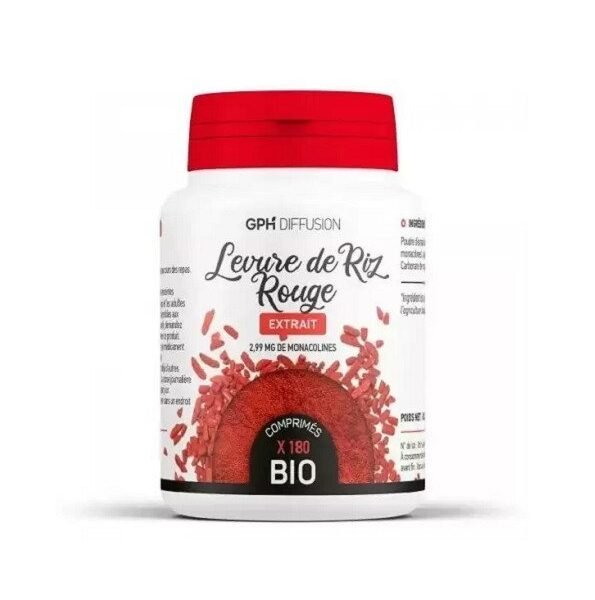 GPH Diffusion Levure de Riz Rouge 180 Gelules