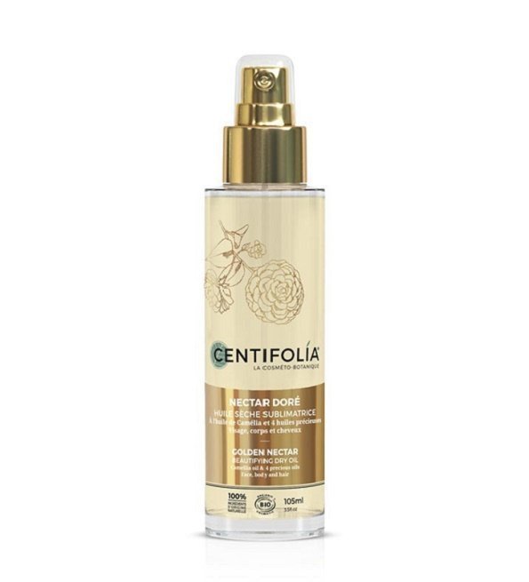 huile-seche-sublimatrice-nectar-dore-105-ml-1.jpg CENTIFOLIA HUILE SÈCHE SUBLIMATRICE 105ml – Image 1