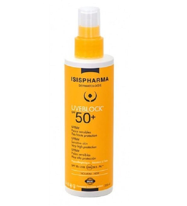 isispharma-uveblock-spray-spf-50-200ml.jpg ISISPHARMA UVEBLOCK SPF50+ Spray 200ml – Image 1