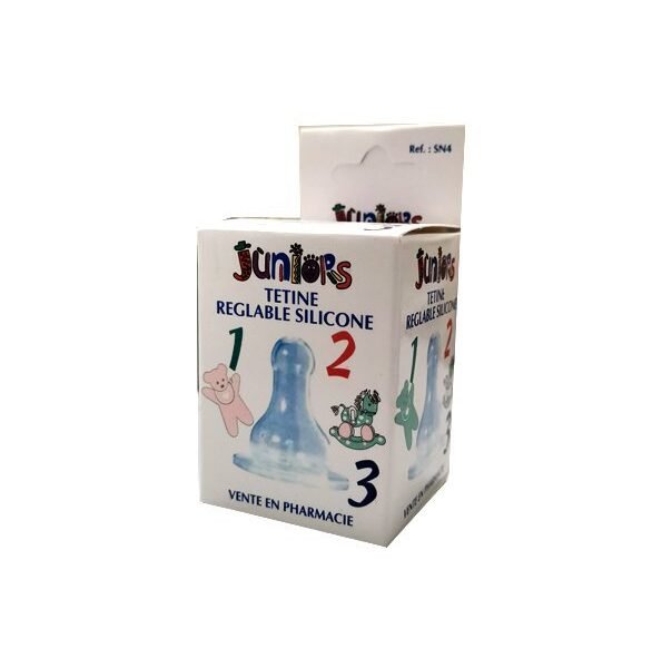 Juniors tetine reglable silicone 1,2,3
