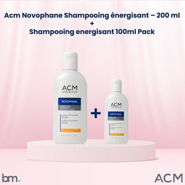 Acm Novophane Shampooing énergisant – 200 ml + Shampooing 100ml Offert