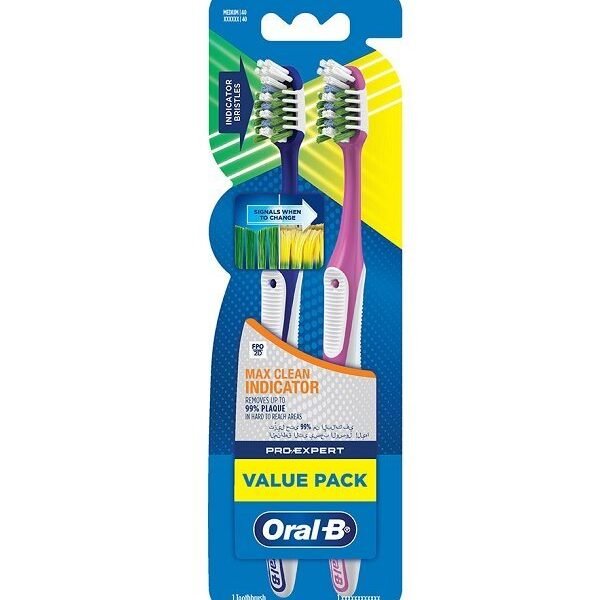 Oral-B Bad Pro-Expert Maxi Clean Indicateur Soft lot de 2