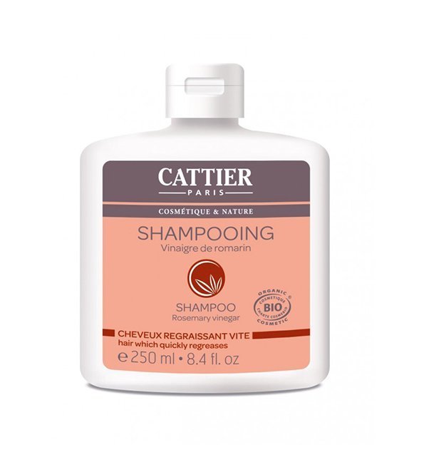 shampooing-romarin-1.jpg Cattier Shampooing vinaigre de romarin Cheveux Regraissant vite 250ml – Image 1