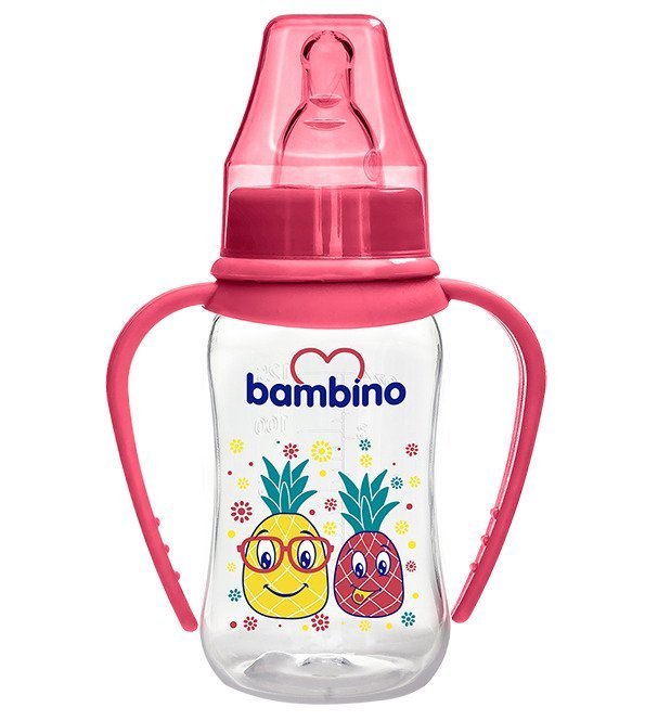 t065.jpg Bambino biberon naturel avec poigne +0m 150ml Ref T065 – Image 1