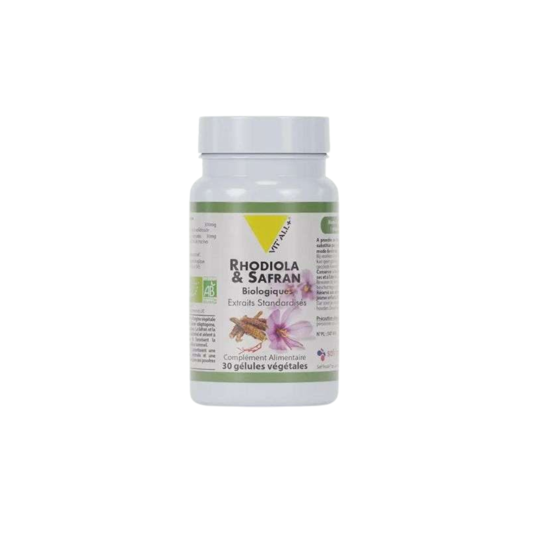 testes-32.png VIT’ALL+ Rhodiola & Safran 30 gelules – Image 1