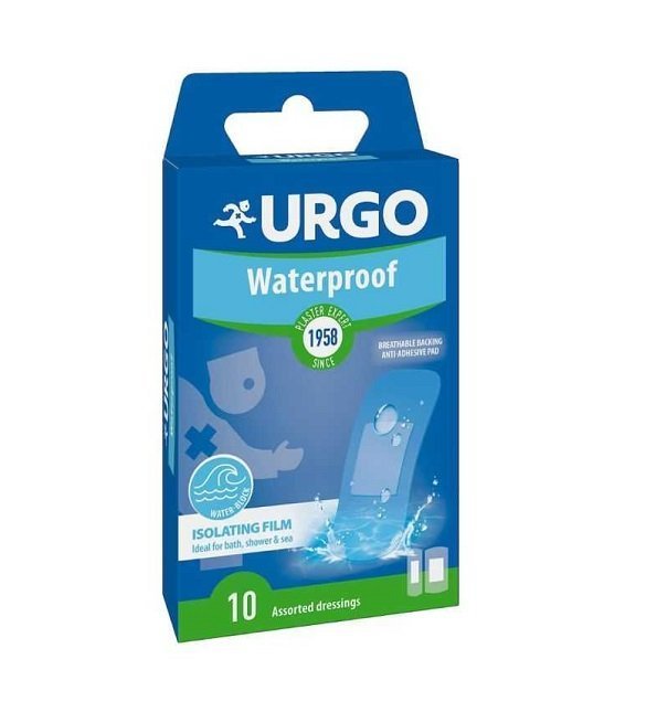 urgo-urgo-waterproof-insulating-film-10-pansements-1.jpg Urgo Pansements Waterproof Assortis Boite de 10 – Image 1