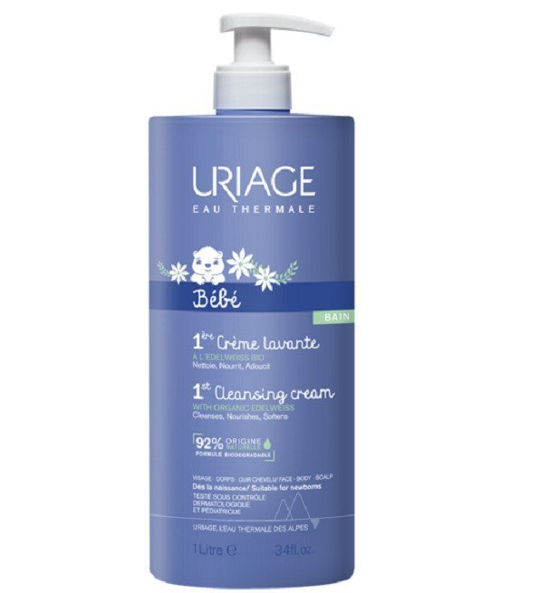 uriage-bebe-1ere-creme-lavante-1l.jpg Uriage Bébé – 1ère Crème Lavante – 500 ml – Image 1
