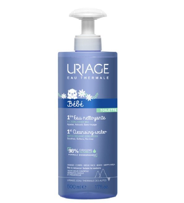 uriage-bebe-eau-nettoaynte-500ml.jpg URIAGE Bébé 1ère Eau Nettoyante 500ml – Image 1
